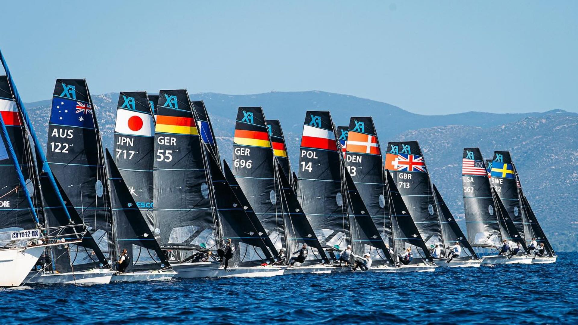 Startlinie 49erFX frauen olympisches segeln