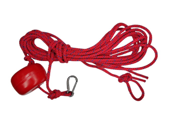 Schleppleine komplett mit Schwimmer und Karabiner Optimist 8m