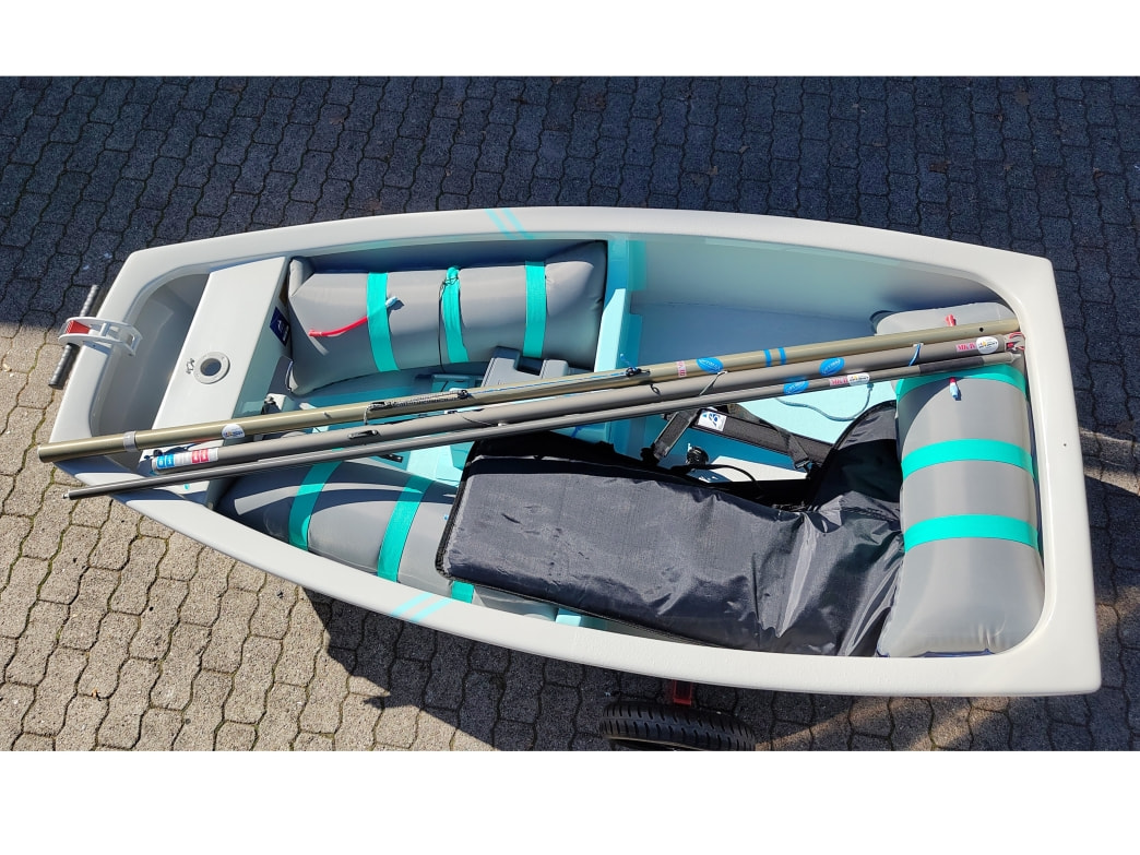 Kajak, Aufblasbares Boot, Paddel, Strukturband, Transporttasche