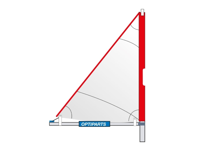Dreieckiges Stülpsegel inkl. Rigg Optiparts Optimist
