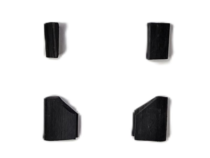 material: Holz, color: Schwarz, form: unregelmäßige Blöcke, Schnittstück, Setz vier