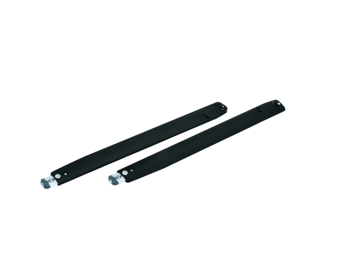 Selden Spreaders 435mm Pair: Black Metallhalterungen, schwarz, Montageschienen, Befestigungslöcher