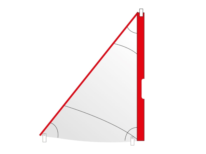 Dreieckiges Stülpsegel Optiparts Optimist weiß