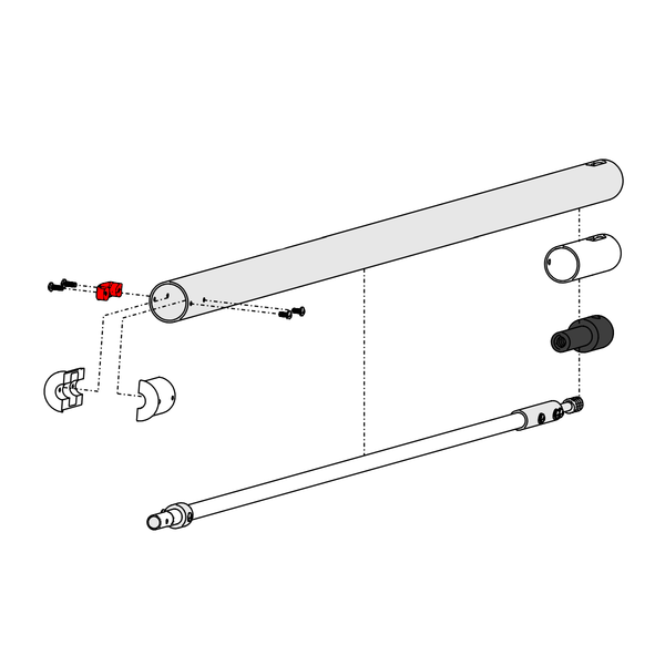 Tiller tube saddle