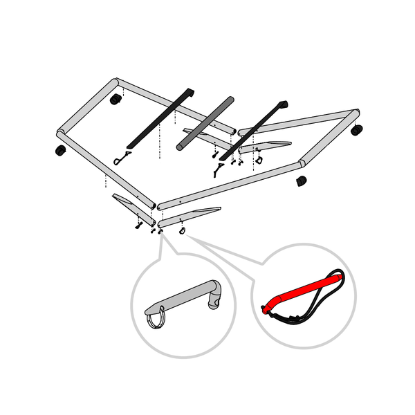 Wing support upper pin (6mm dia)