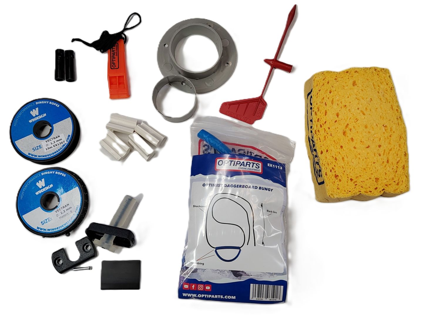 Rope spool, Dinghy rope, Spare parts, Paddling gear, Sponge tool