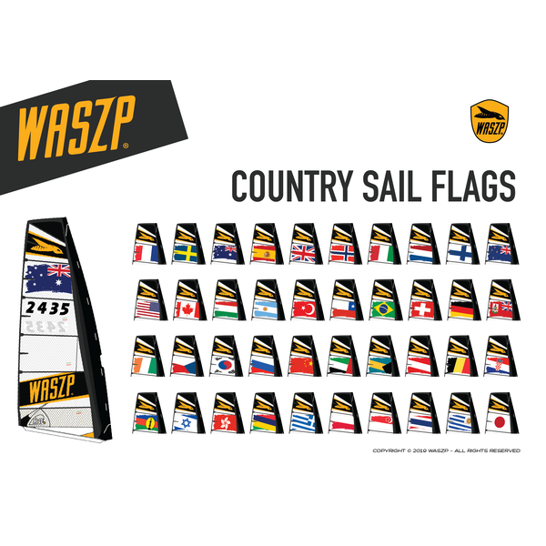 SAIL COUNTRY FLAG RIGHT & LEFT - 5.8M OR 6.9M