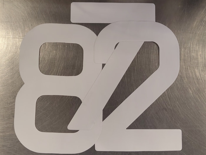 Segelnummer rund 300mm weiß