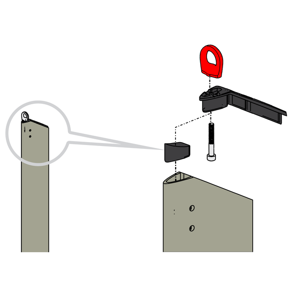 Foil rear vert cap pullring