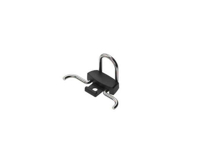 Selden Line Guide 27mm MK2 Metallhaken, schwarz-silberfarben, Montagehalterung