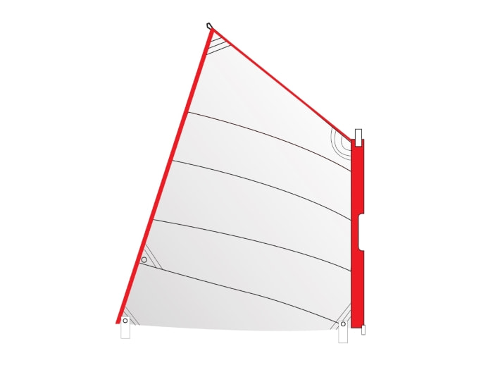 Stülpsegel Optiparts Optimist weiß mit Reffauge